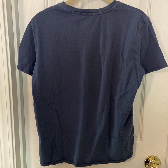 Navy Blue Textured T-Shirt - Picture 3 of 4